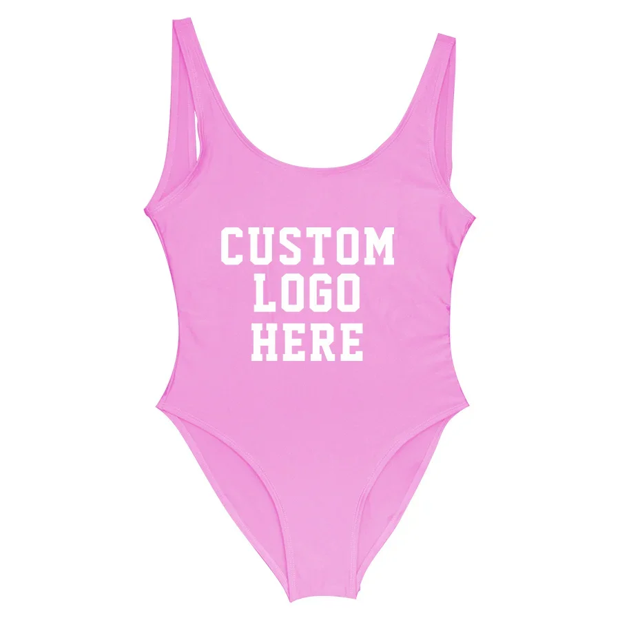 Costume da bagno intero da donna sexy con logo personalizzato più colori