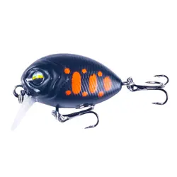 Mini crankbait 3,8 cm 3,8 g señuelo duro wobbbler triple para trucha lubina perca