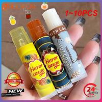 1~10PCS Fruit Lip Balm Moisturizing Clear Lip-Primer Cute Tinted Gloss Stick Lighten Lines Plump Lip Care Makeup