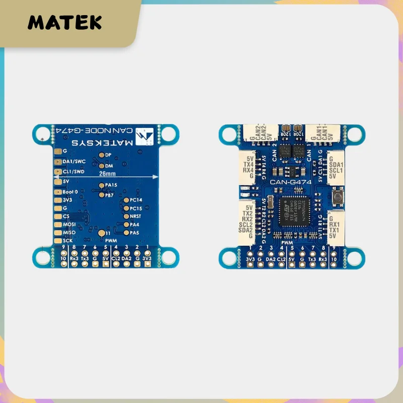 

MATEK CAN-G474 Board with 5Mbit/s CAN Transceiver and STM32G474 MCU AP_PERIPH CAN NODE for RC FPV Drone