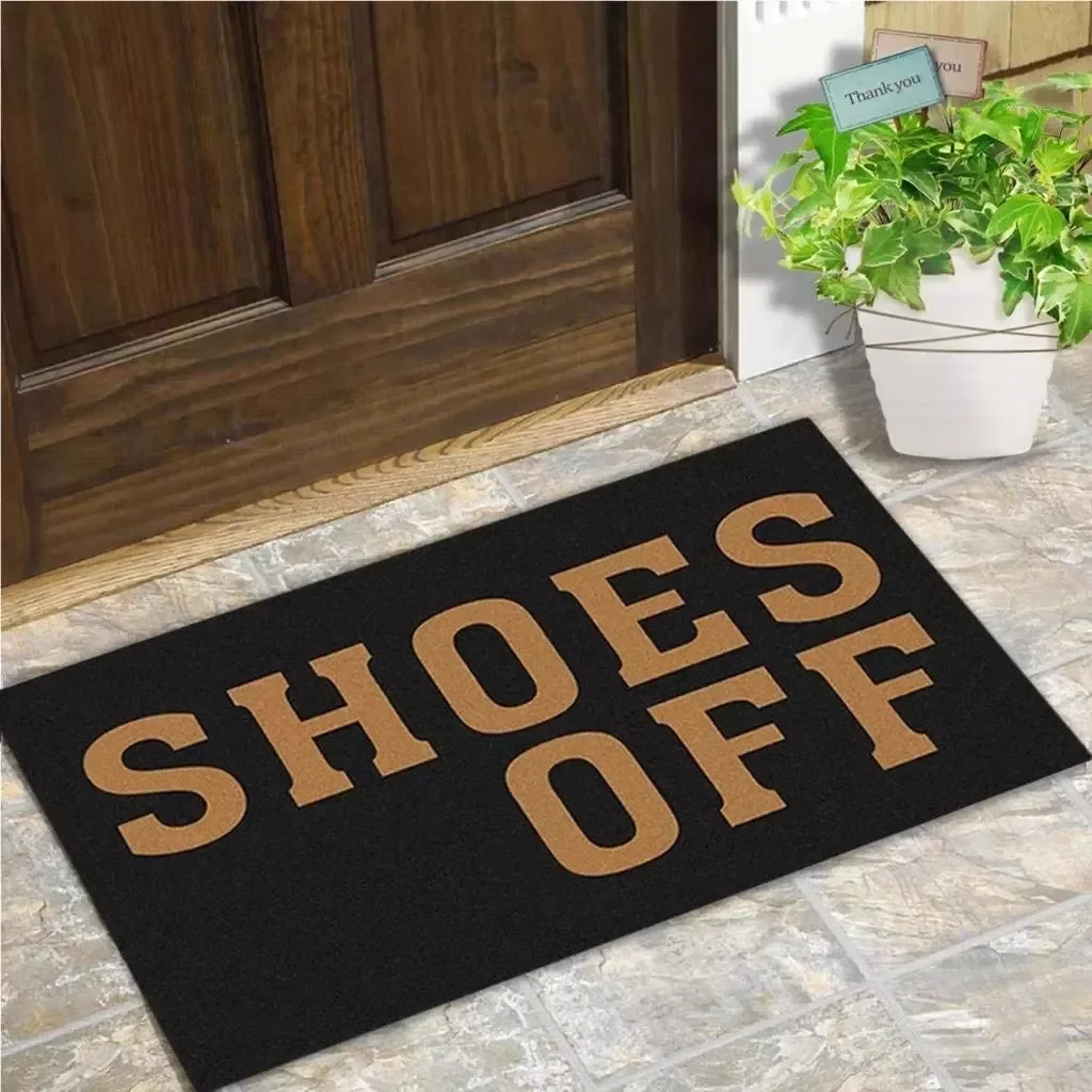 Felpudo de entrada divertido, alfombrilla decorativa para zapatos de interior, tela no tejida