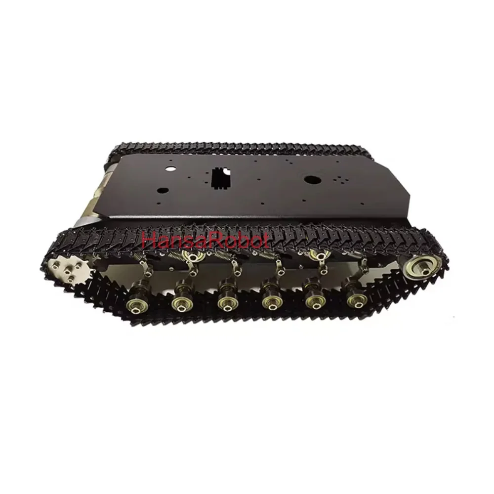 Ammortizzatore a sospensione in metallo con carico da 12 kg, telaio del serbatoio 2WD, auto robot cingolata, auto intelligente in acciaio inossidabile con motore CC