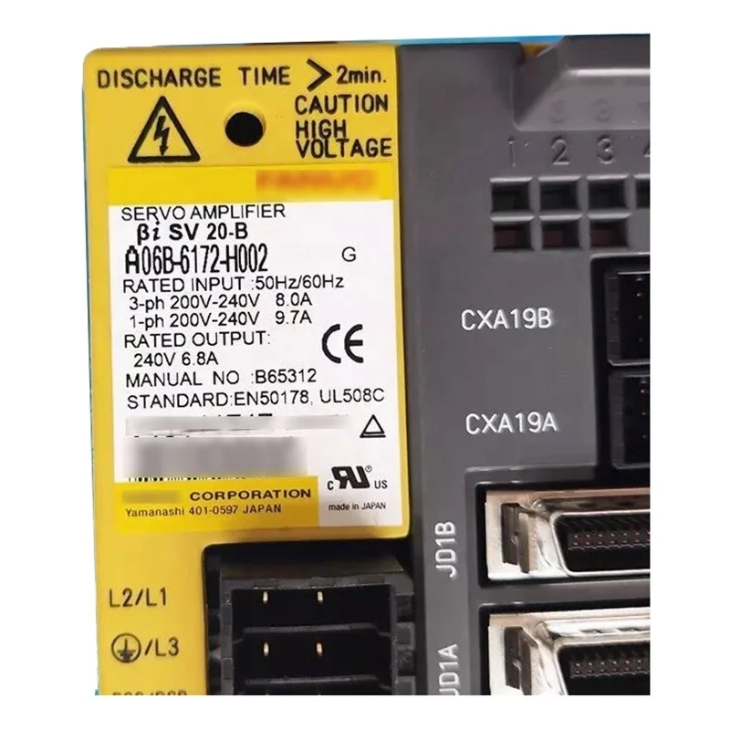 

A06B-6172-H002 Servo Drive Module 2-axis Amplifier SV 80/80 HRV2 and HRV3 Supported