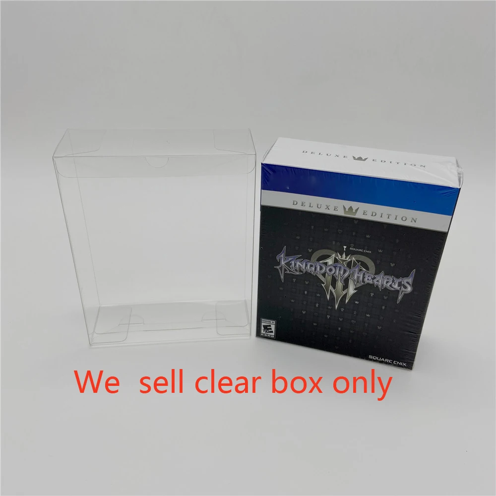 Clear transparent box For PS4 Kingdom Hearts Limited Edition Exclusive   Collection  Clear storage protective Display Box