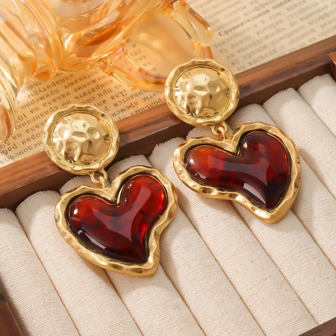 

Винтажные серьги-сердечки в стиле вестерн в стиле ретро, нишевый дизайн, индивидуальная мода, элитное ощущение