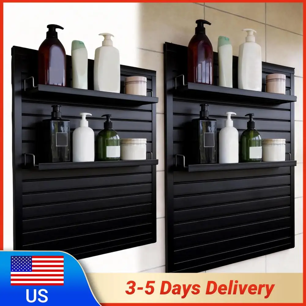 

Комплект из 2-х систем хранения для гаража с перфорированной стеной, 4 x 8 футов, ПВХ, высокая нагрузочная способность, для гаража и мастерской