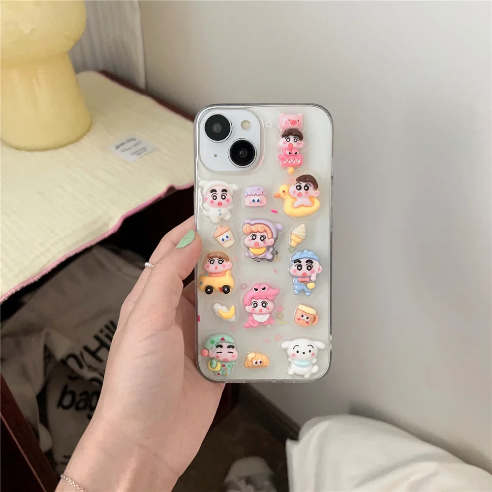 IPhone用レジンハードケース,3D漫画,iPhone 14 promax 14pro 13 12 11 xr xsmax用ケース