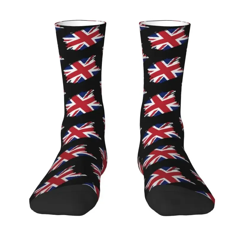 

UK Flag Mens Crew Socks Unisex Kawaii 3D Print Union Jack British Proud Dress Socks
