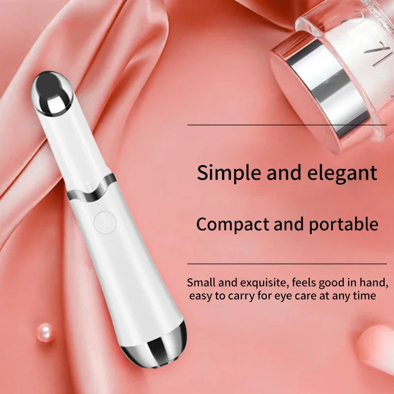 Mini LED Eye Massage Pen Vibration 42°C Heated Anti Wrinkle Eye Bags Face Beauty Massager Reduction Dark Circle Health Treatment