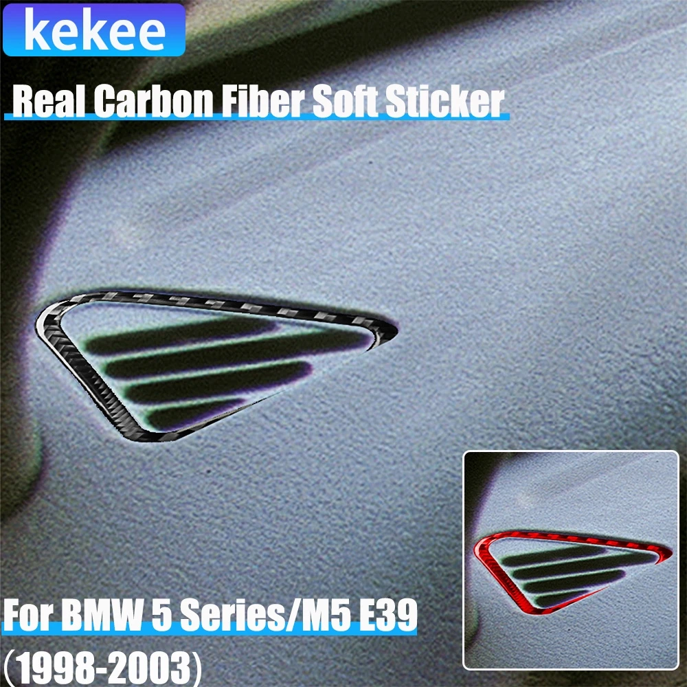 

Real Carbon Fiber Car Accessories Defogging Air Vent Cover Soft Sticker For BMW 5 Series/M5 E39 1998 1999 2000 2001 2002 2003