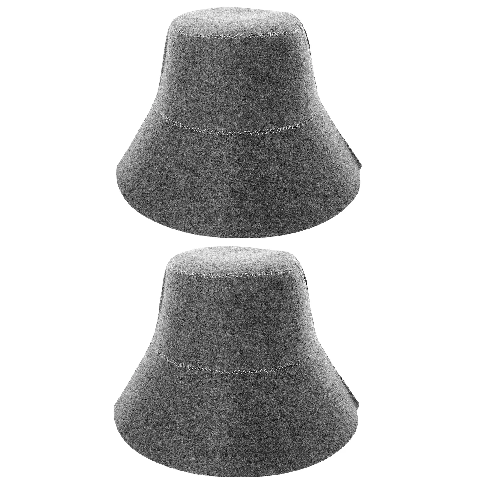 

2pcs Felt Hat Water Absorption Bathroom Head Cover Bath Hat Shower Cap For Men Women Anti Heat Cap Spa Bathroom Supplies