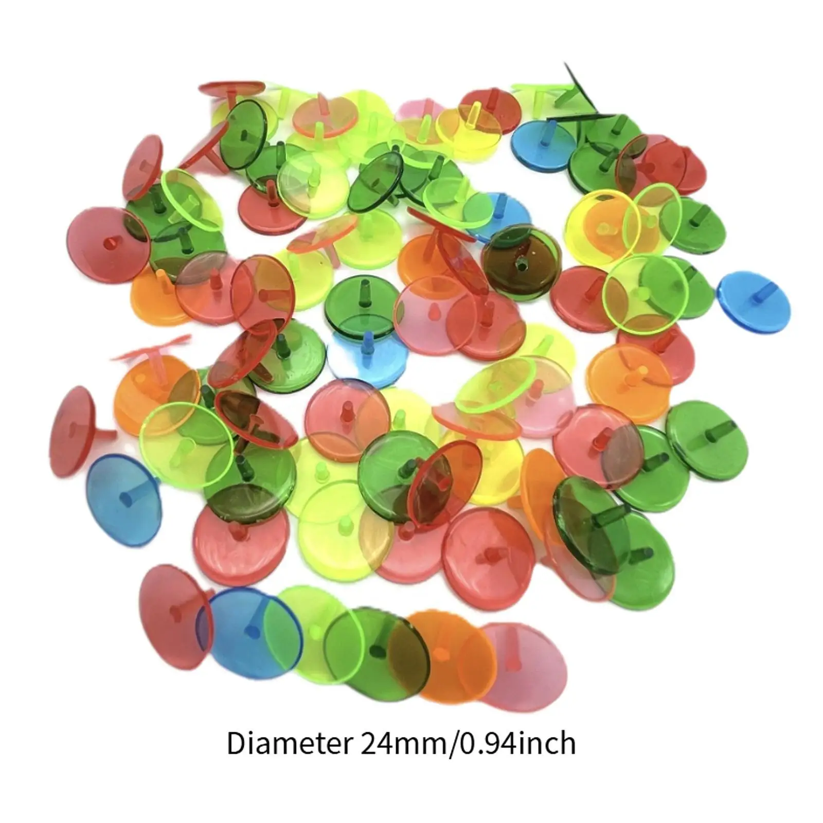 100 قطعة من علامات كرة الجولف ملحقات شفافة متعددة الألوان لعلامة موضع كرة الجولف مستديرة لتدريب علامات الرياضة للبالغين #6