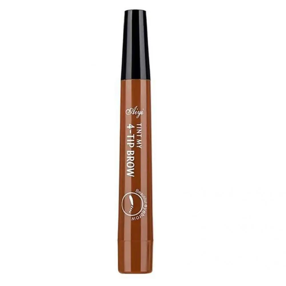 Caneta Natural Effect Brow Feminina, Enchimento de Sobrancelha, Prova de Cascas, Escova Útil, Líquido Dividido, Enhancer, Sombra, 5ml