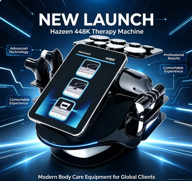 448kHz Tecar Therapy Machine 3 Handles 8 Heads, Deep Heating Physiotherapy Beauty Device for Face Lifting Body Sculpting