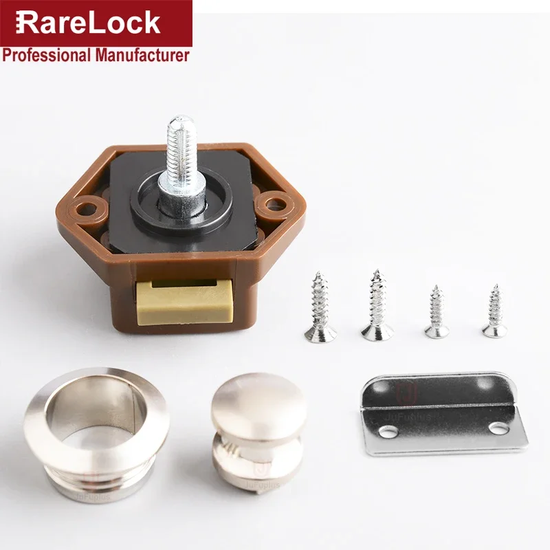 مقبض دفع صغير بلاستيكي قفل قطر 20 مللي متر RV/قافلة/قارب/محرك منزلي/خزانة Rarelock ZS01 G