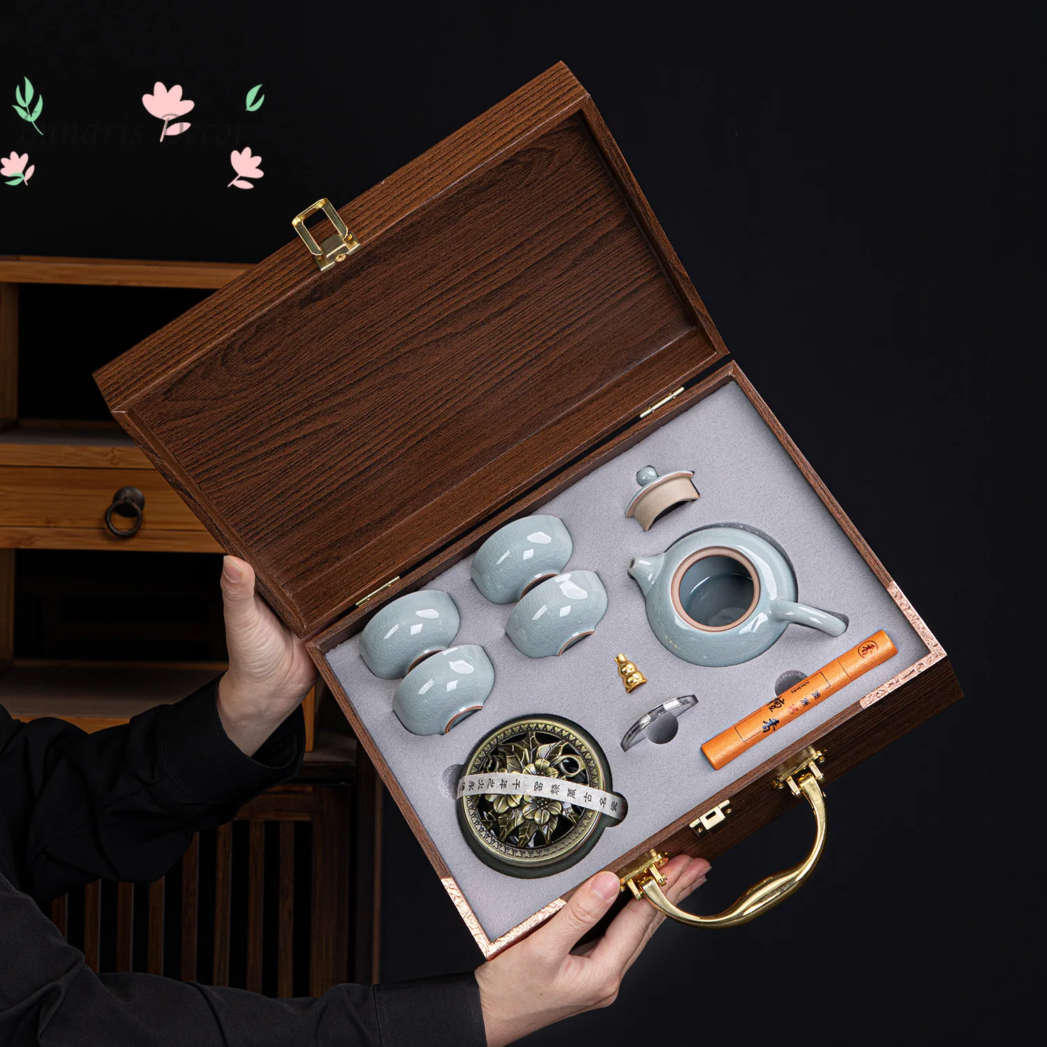 Tea set, four seasons tea cup gifts, business practical souvenirs, gifts for elders and customers