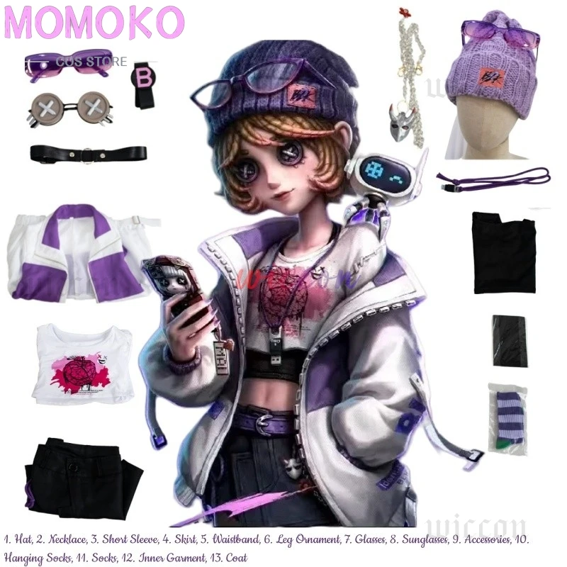 

Game Identity V Tracy Reznik Mechanic Cosplay Costume Wig Hat BLK Tracy Uniform Halloween Carnival Party Role Play Clothes