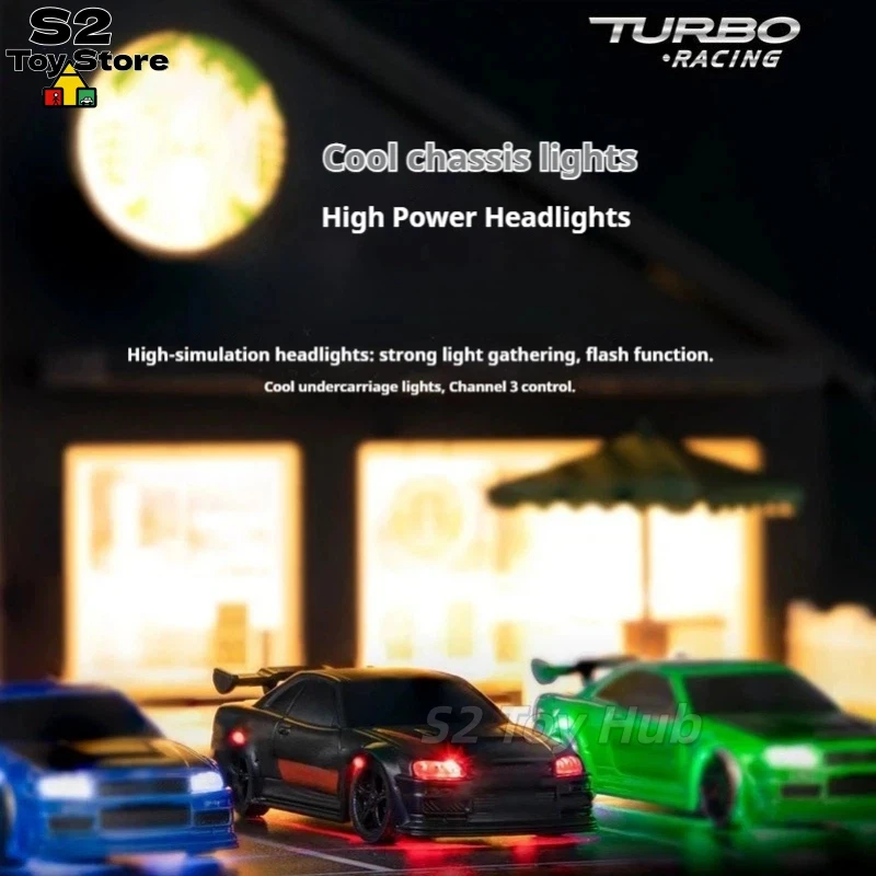 TURBO RACING 1:76 Skala Pełnozwojna, Wysoka Symulacja, Mini Samochód Zdalnie Sterowany C74 Seria Kolekcjonerska Dla Hobbystów