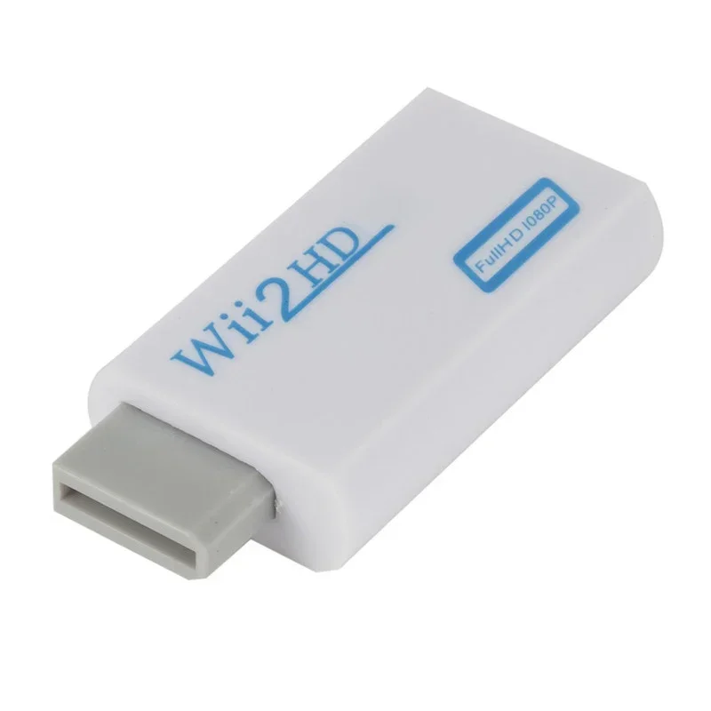 Convertitore adattatore compatibile Wii a HDMI Full HD 1080P Audio da 3,5 mm per PC Monitor HDTV Adattatore convertitore compatibile da Wii2 a HDMI