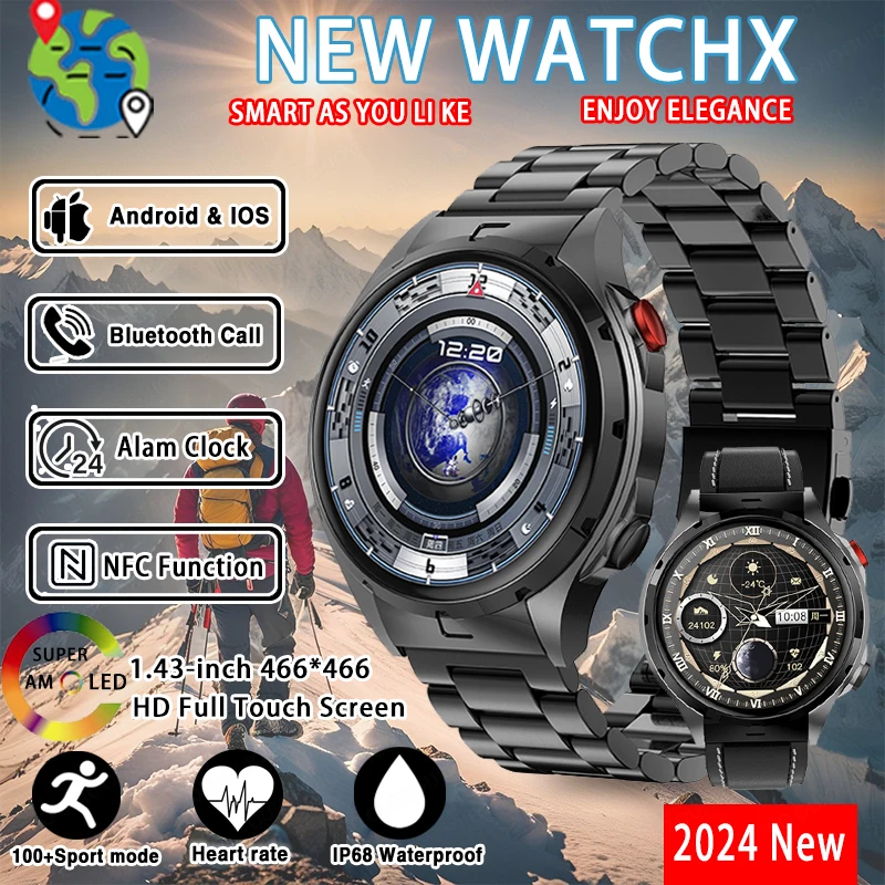 

2024 New Smart Watch Men And Woman 1.43 Inch Screen Bluetooth Call Heart Rate Health Monitoring Fitness Watch For Android IOS