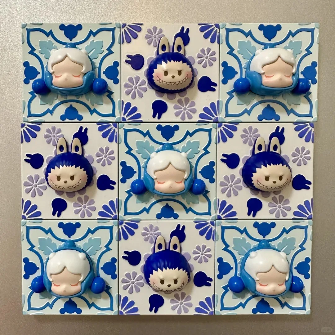 

Genuine Popbean Macau Limited Edition Skullpanda Labubu Classic Tile Series Mini Fridge Magnet Hanging Card Commemorative Gift