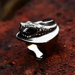 Unique Vintage 316L Stainless Steel Snake Rings Punk Hip Hop Animal Ring For Men Women Fashion Party Jewelry Gifts Dropshipping