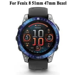 Watch Bezel For Garmin Fenix 8 51mm 47mm Smartwatch Protector Metal Cover Bumper Ring Shell Frame Protective Case