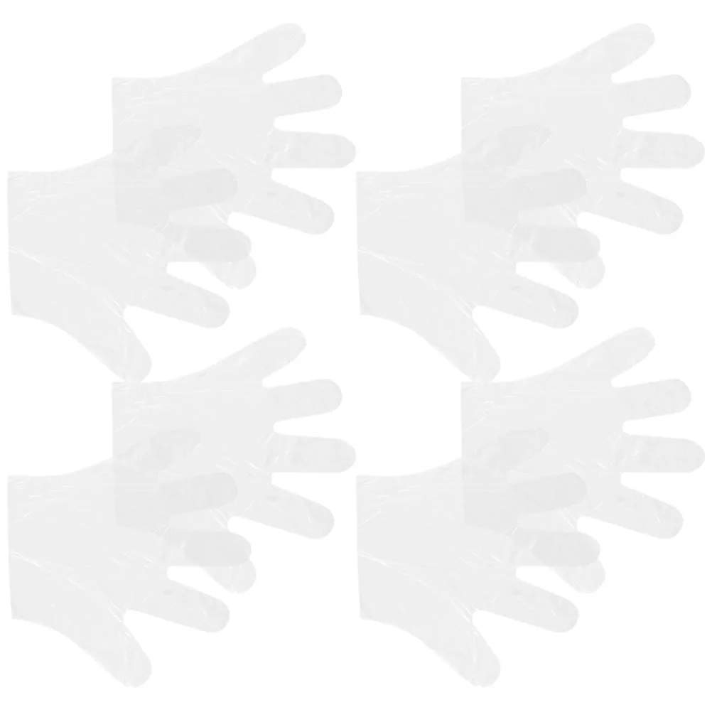 

300Pcs Professional Transparent Disposable Gloves Heavy Duty PE Protective Ideal for Food and Industrial Applications