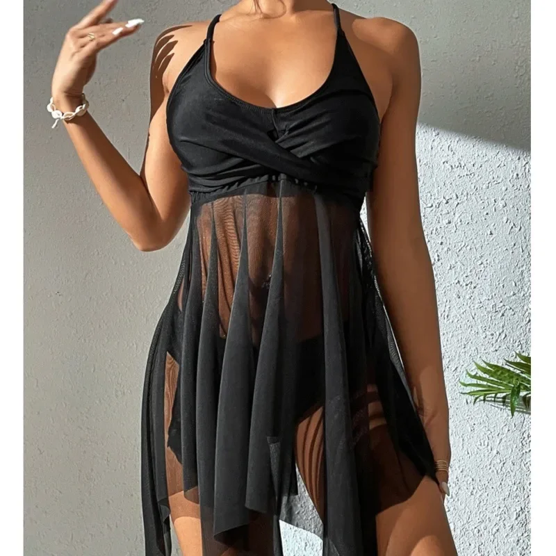 Verão sexy grandes maiôs plus size tankini define feminino roupa de banho praia wear duas peças fatos de banho piscina terno de natação feminino