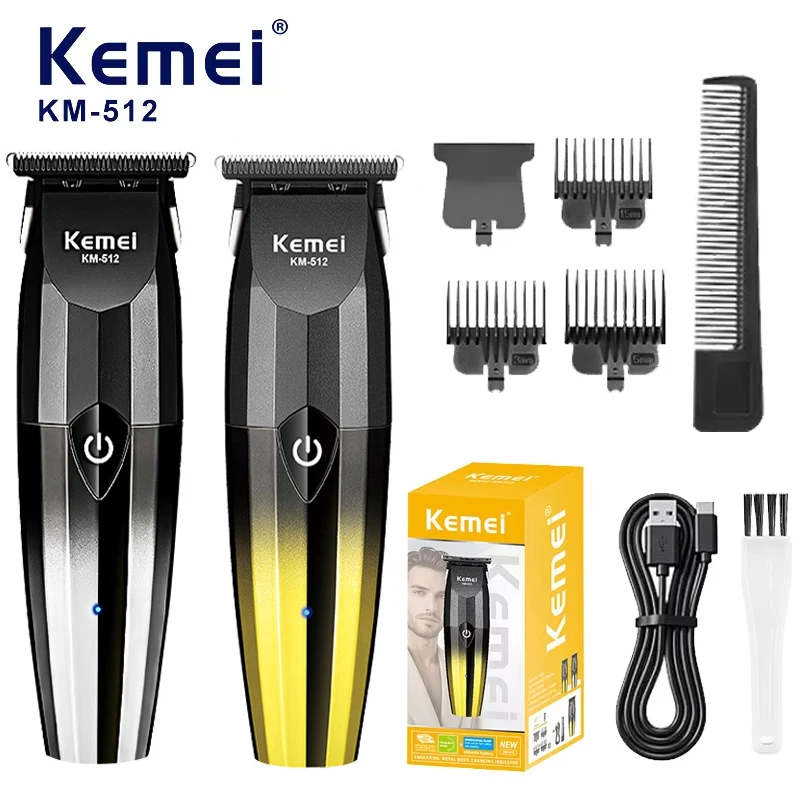 

KM-512 Hair Clipper Electric Thruster USB Charging High Speed Oil Head Carving and Cutting Electric Hair Clipper for Hair Salon