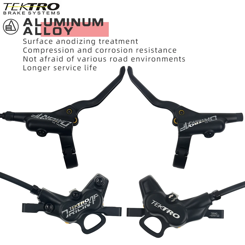 Tektro HD-M745 Mountain Bike Freno a disco idraulico 4 pistoni AM DH MTB Freni idraulici Cavo interno da 1900 mm Quattro pistoni