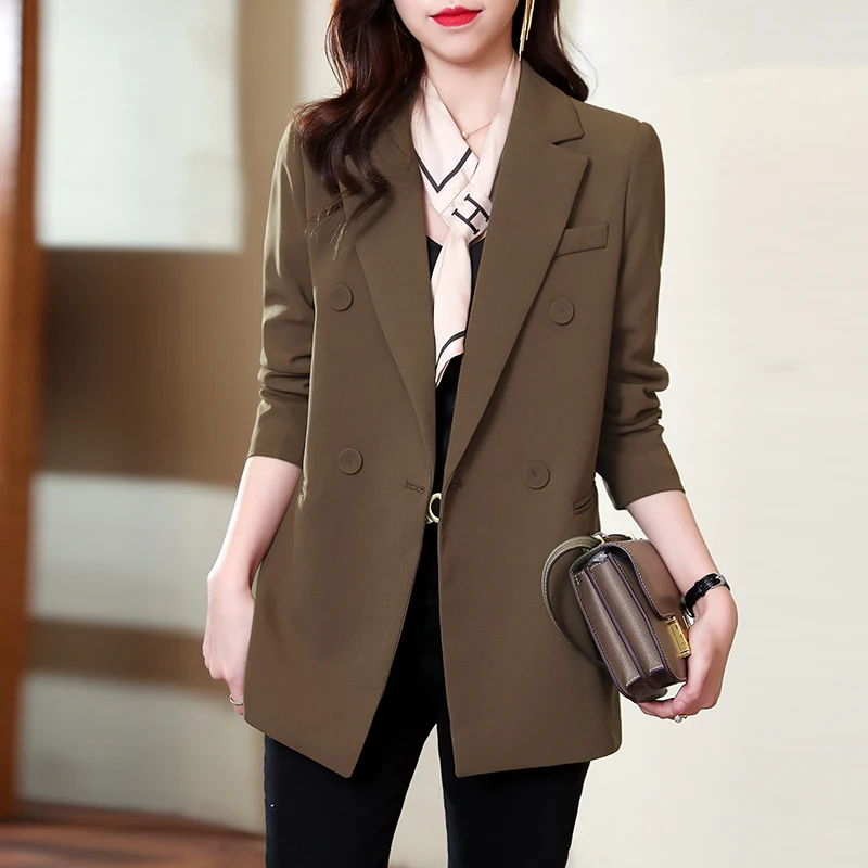 2025 New Spring Autumn Blazer Female Outerwear Fashion Slim Suit Jacket Women Casual Jacket Korean Office Blazer Tops