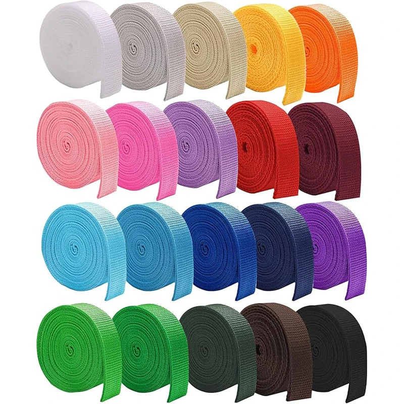 

40Meters 20/25/32/38/50mm Nylon Tape Strap for Bag To The Meter 1.1mm Thick Polypropylene Webbing Sewing Riboon Trim Accessories