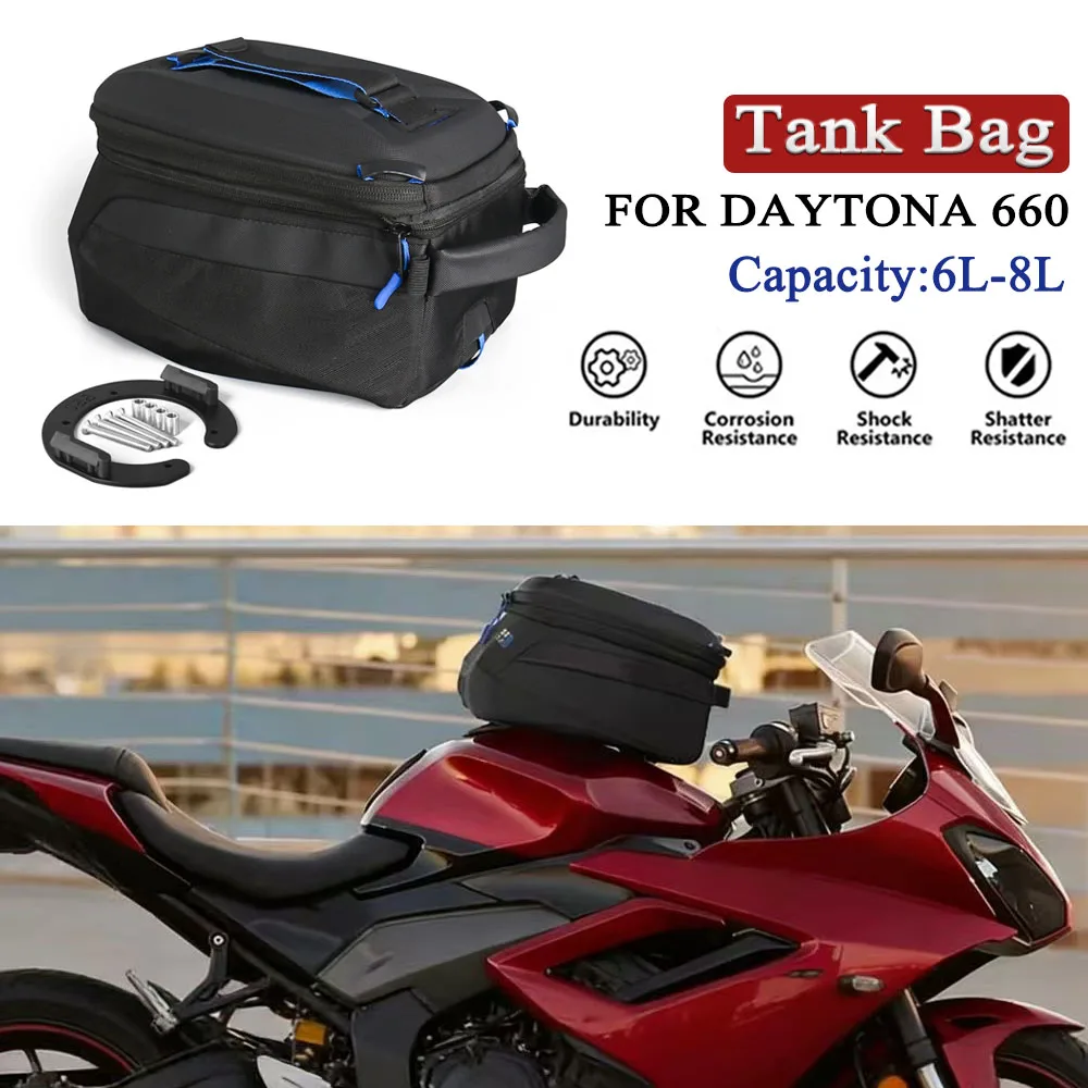 

Tank Bag 6L For DAYTONA 660 Daytona660 Daytona 660 2024 2025 2026 Motorcycle Accessories Quick Lock Luggage Black