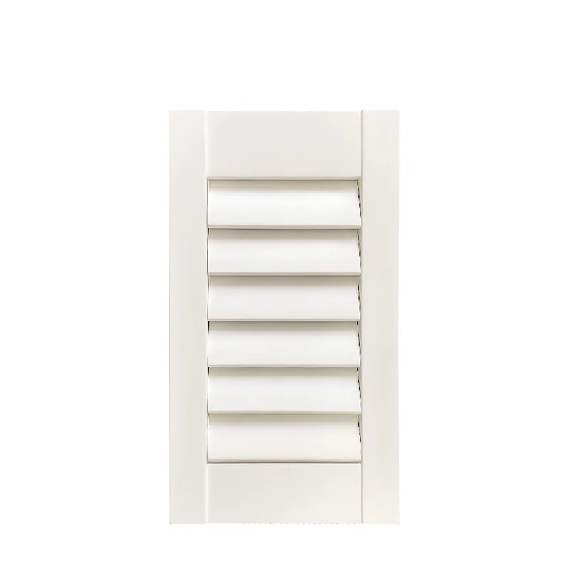 Pine Exterior Shutters Louvered Wood White Graphic Design Classic Horizontal Poplar Wooden Garden Shutters Mechanism