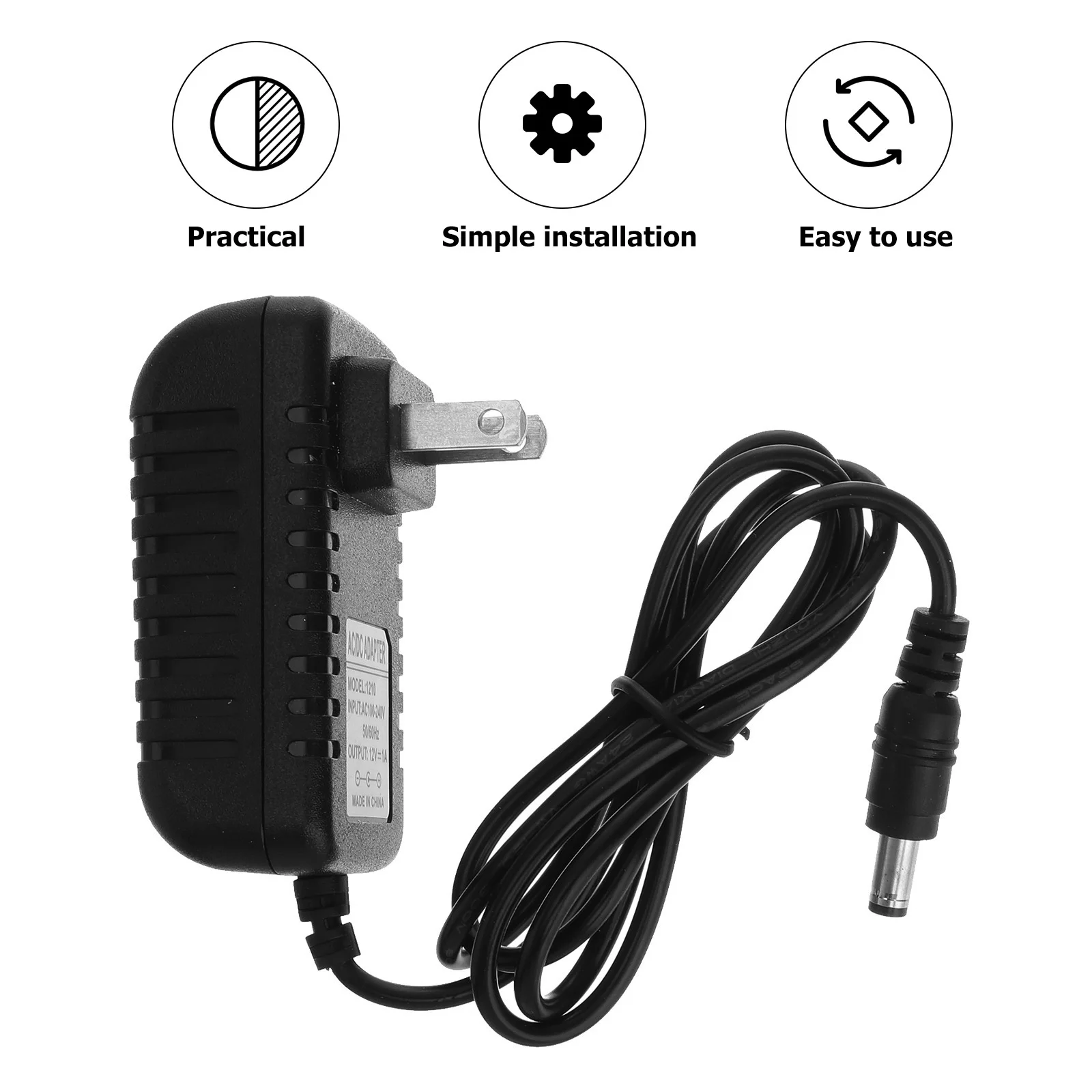 Adaptador de alimentação LED AC110-240V DC12V 1A Conversor de fonte de alimentação de comutação para luz de tanque de peixes de aquário (plugue americano)