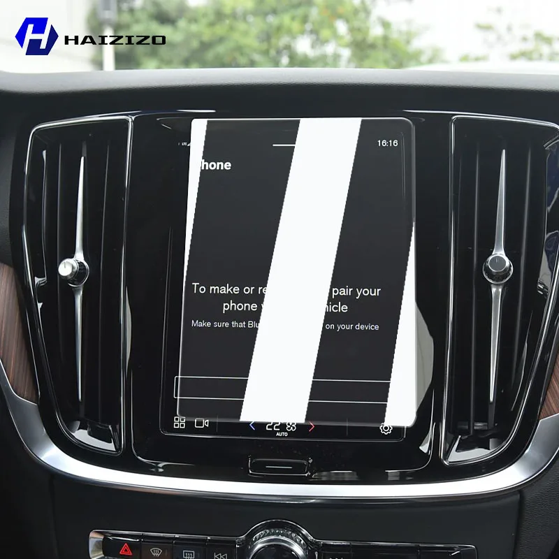

For Volvo S60 T5 2019-2025 Tempered Glass Car Navigation Screen Protector Film Dashboard Monitor Screen Protective Film refit