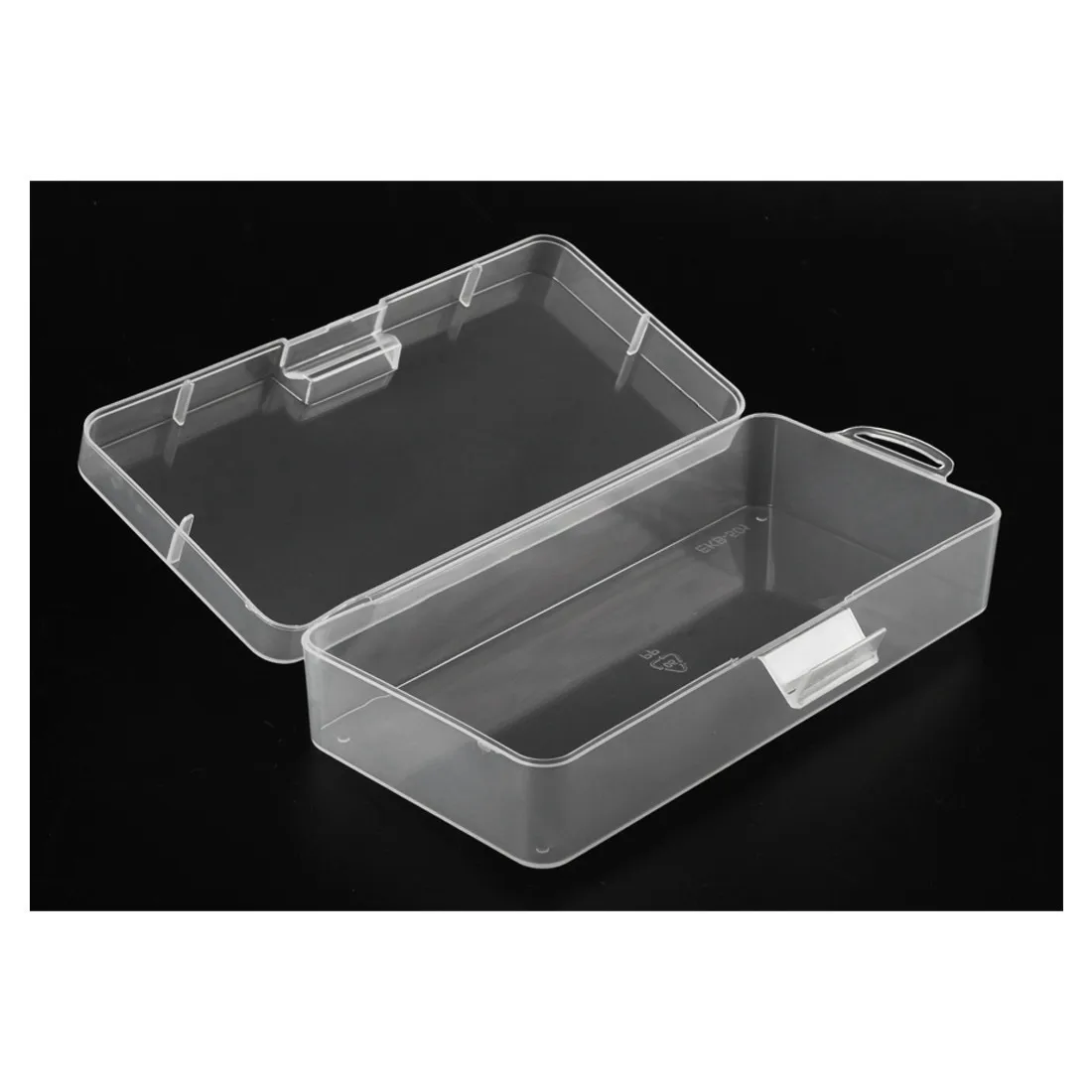 Caja rectangular de plástico transparente para joyería, contenedor de 18cm x 8,5 cm x 4,5 cm