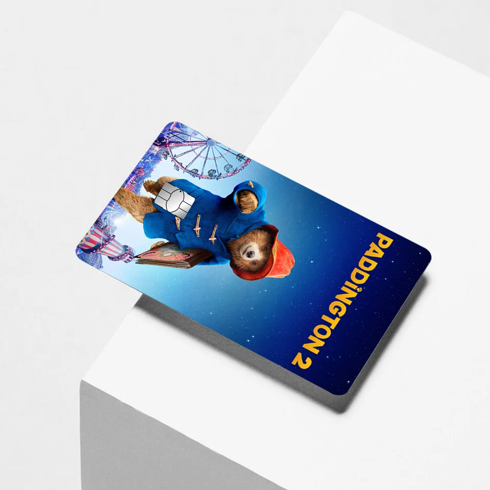 P-Paddington Movie Stickers Cartoon Credit Card Visa Debit Bank Charge Card Bus Metro Waterproof Sticker Decal Decoration