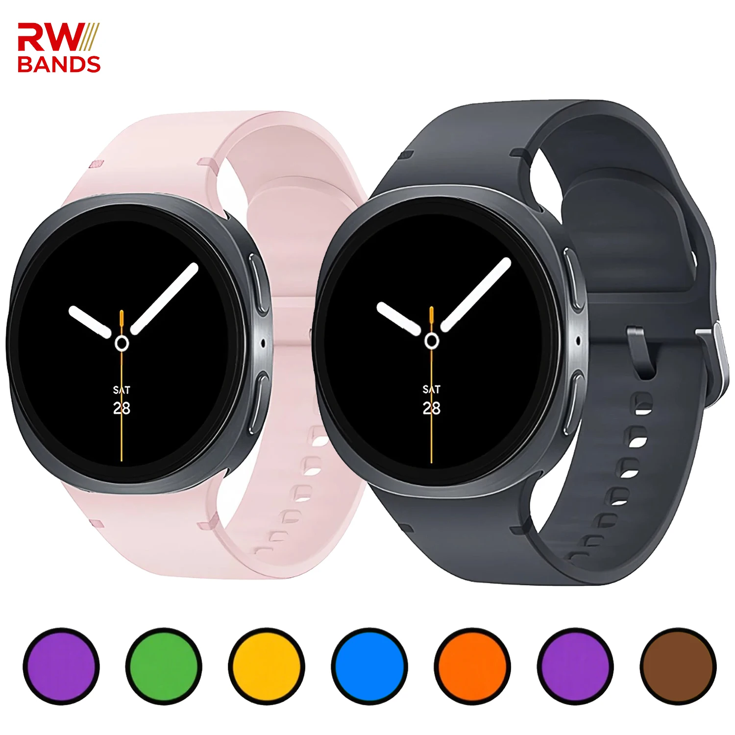 Original Silikonarmband für Samsung Galaxy Watch 8 40mm/Watch 8 44mm Armband für Galaxy Watch Classic 8 46mm Armband Zubehör