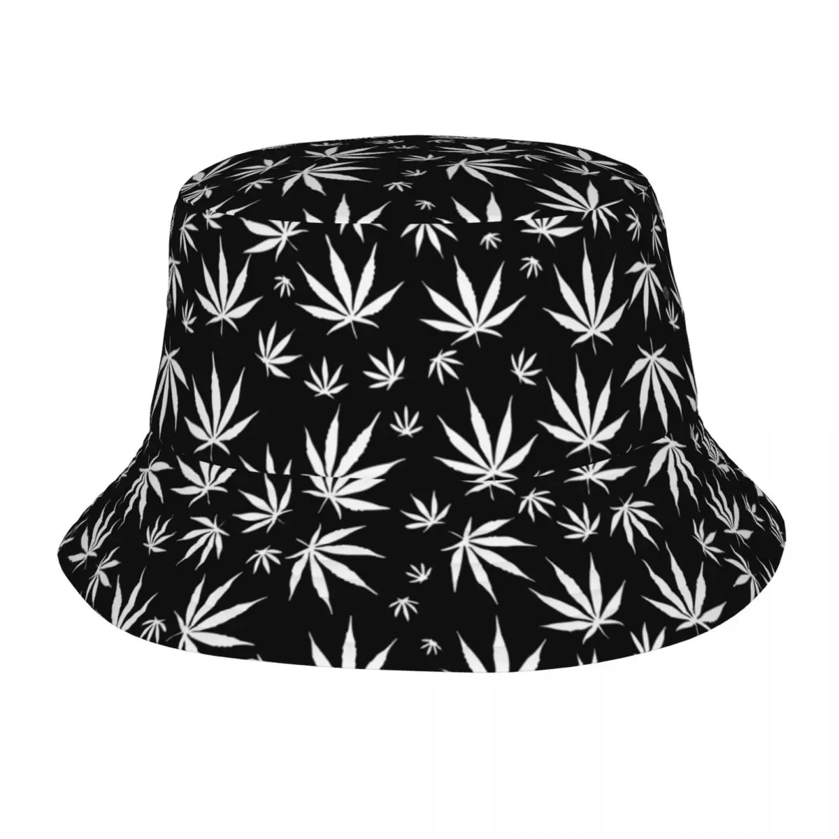 Weed Leaf Leaves Bucket Hats Beach Hatwear Accessories Fishing Hats for Camping Men Women Bob Hat Packable