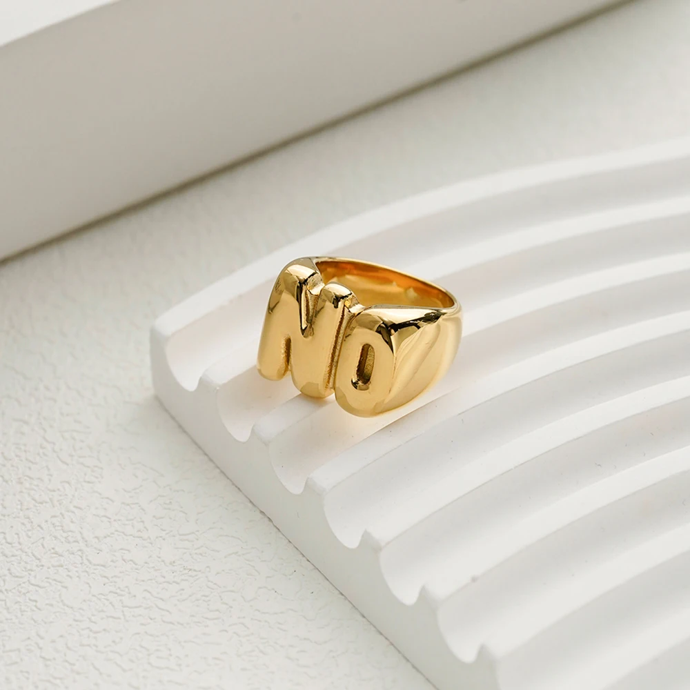 

ENFASHION Anillos Bubbles Ring For Women's Stainless steel 18K Plated Gold Elegant Party High Street Fashion Jewelry R254551
