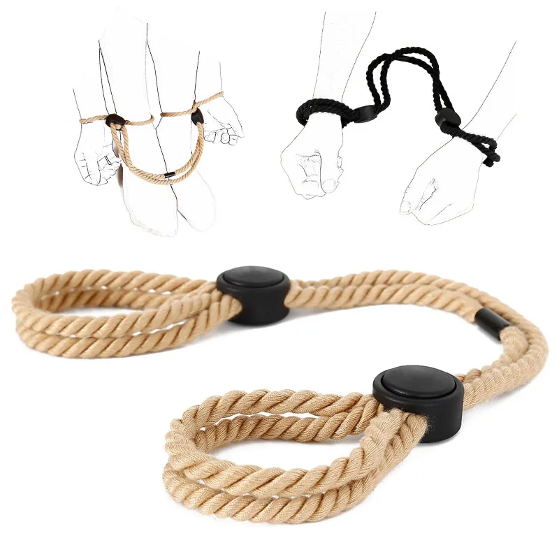 Schiavo erotico regolabile Bdsm Bondage Restraint Rope manette da polso flirtare Fetish giochi per adulti giocattoli del sesso per donne uomini Sex