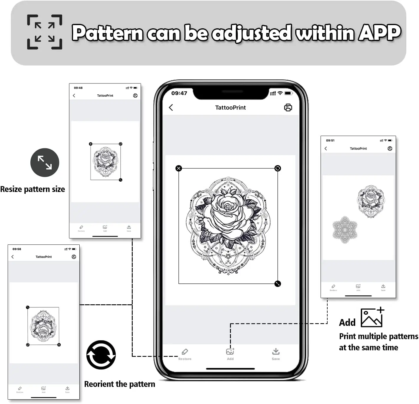 Imagem -06 - Tatuagem sem Fio Portátil Transferência Stencil Máquina Copiadora Térmica Kit de Impressora Android e Ios Telefone e Laptop