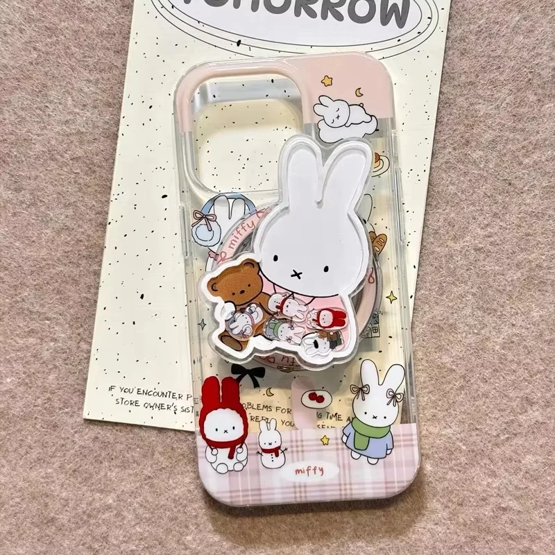 Miffy 7/8/XS/XR/11/12/13/14/15/16 ProMax All Inclusive Silicone Soft Shell Anti-drop Kawaii  Phone Case Christmas Toy Gift