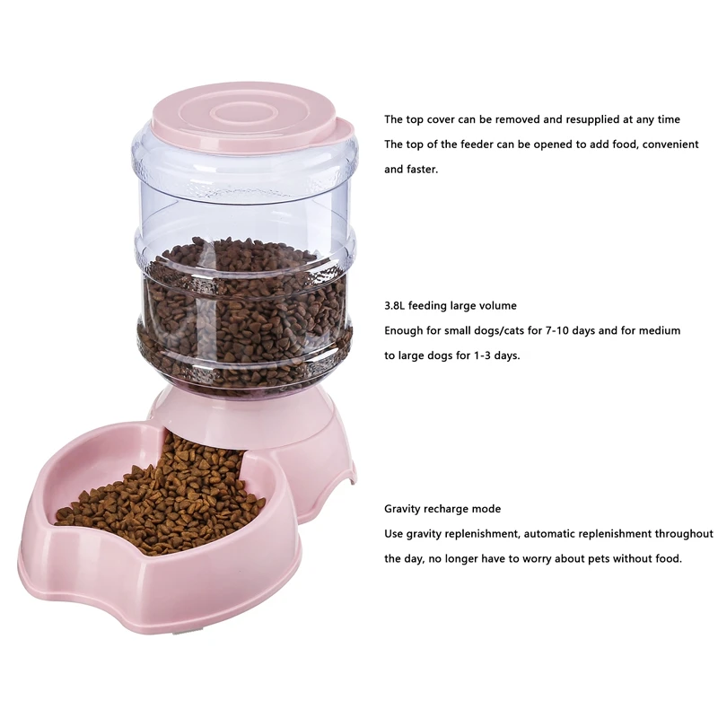 3.8L Pet Automatic Feeder Dog Cat Drinking Bowl For Dog Water Drinking Cat Feeding Large Capacity Dispenser Pet Cat