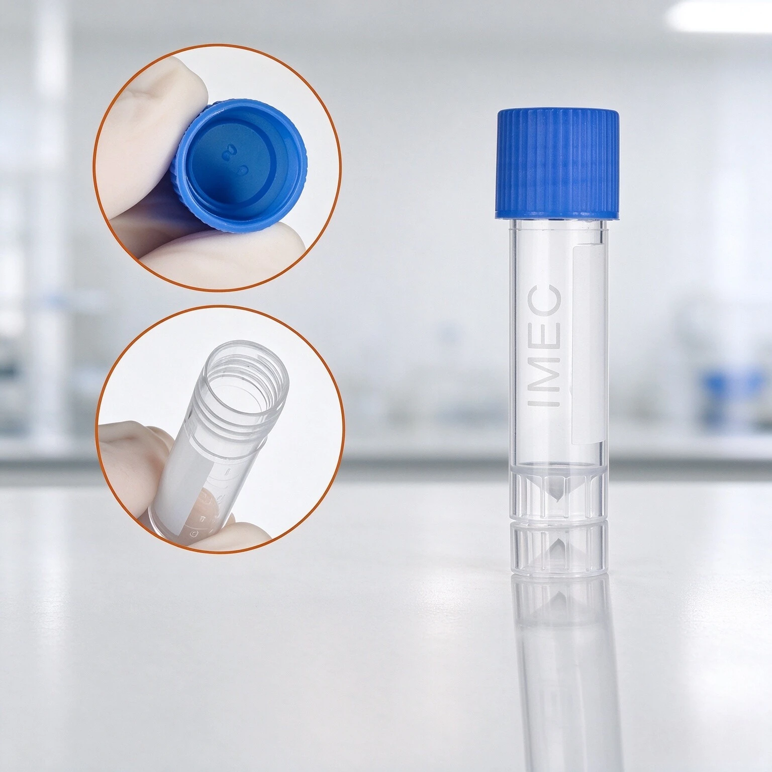 100/200pcs Test 1.8ml Freezing Tubes Graduated Lab Testing Cryovial Sample Cold Storage Tubes Chemistry Supplies with Screw Cap