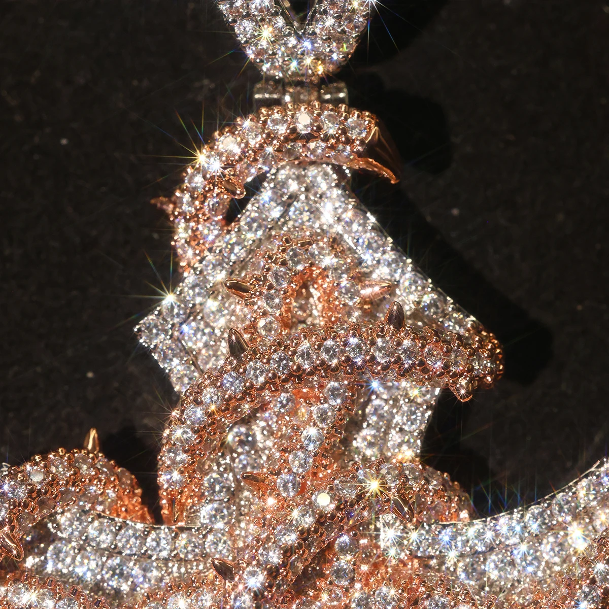 Two-Tone Rose Gold Silver Thor - Cross Pendant Necklace Gold review and price
