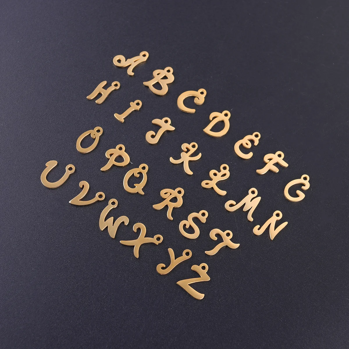 

26 шт., кулон с алфавитом, аксессуары, нержавеющая сталь, буквы A-Z, сделай сам, изготовление ювелирных изделий, подвески для ожерелья, браслета, брелок