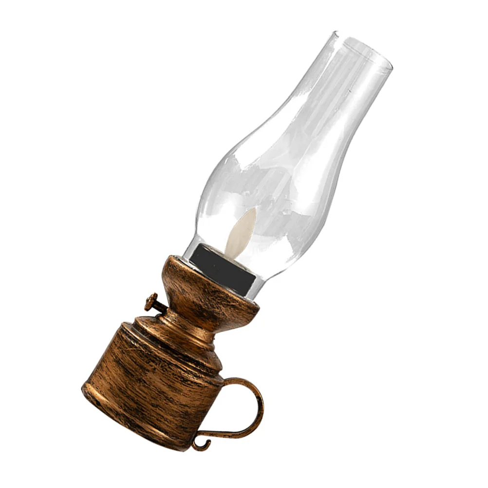  Light Electronic Kerosene Lamp Table Flameless Oil Electric Component Lamps for Indoor Use Lantern